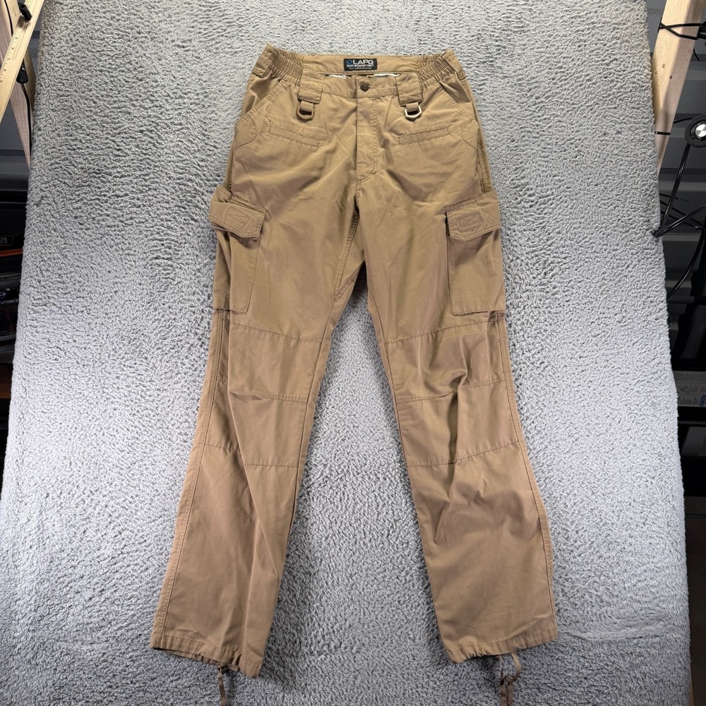 LA Police Gear Pant Mens 34x36 Brown Polyester Cargo Straight Uniform Tactical